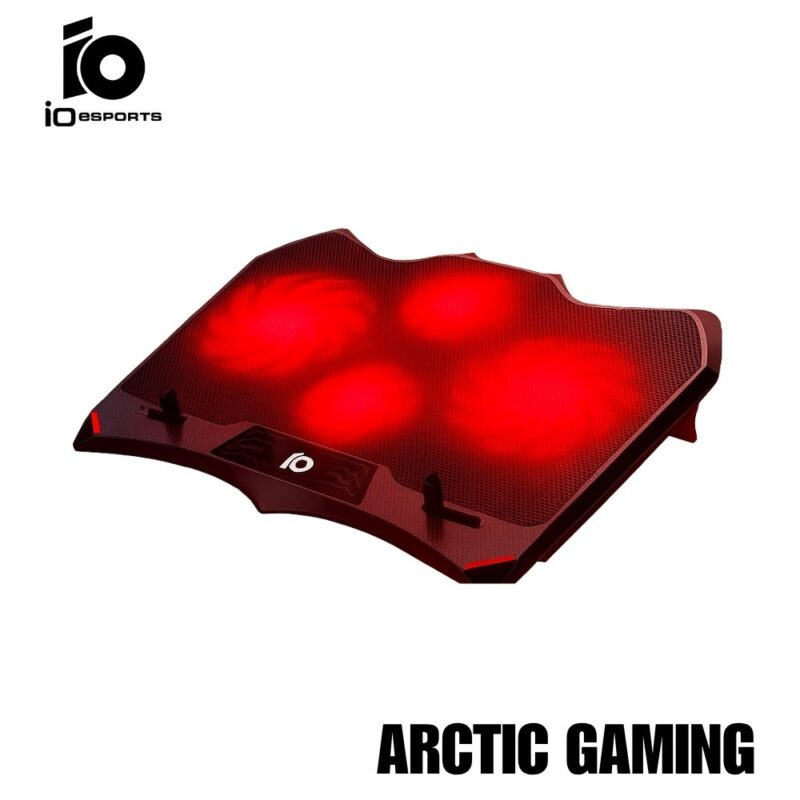 Base Refrigeradora Arctic Gaming IO SPORTS para Laptop 17 Pulgadas Negro Alto Flujo de Aire Silenciosa