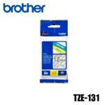 Cinta de Impresora Brother (TZE-131) Original Negro sobre Transparente PT-1280, PT-D200, PT-D210