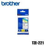 Cinta de Impresora Brother (TZE-221) Original Negro sobre Blanco PT-H110, PT-D210, PT-E110