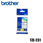 Cinta de Impresora Brother (TZE-231) Original Negro sobre Blanco PT-1280, PT-D200, PT-D210