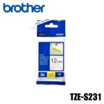 Cinta de Impresora Brother (TZE-S231) Original Negro sobre Blanco PT-D210, PT-H110, PT-D400