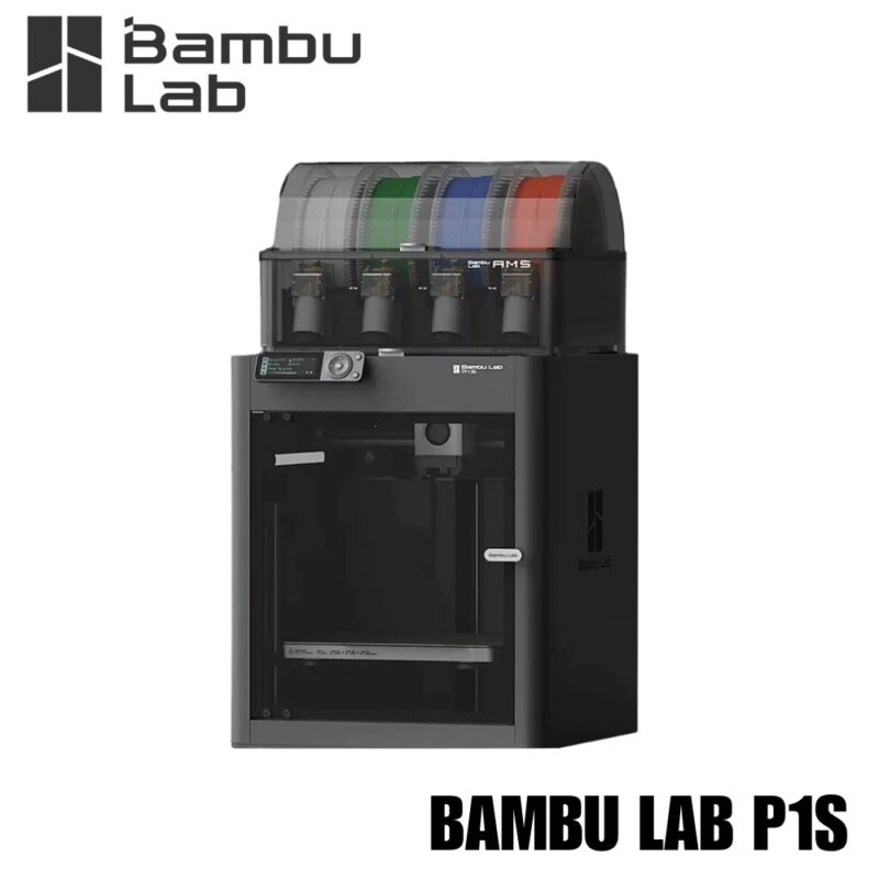 Impresora 3D Bambu Lab P1S, cerrada, alta velocidad y capacidad multicolor (con AMS)
