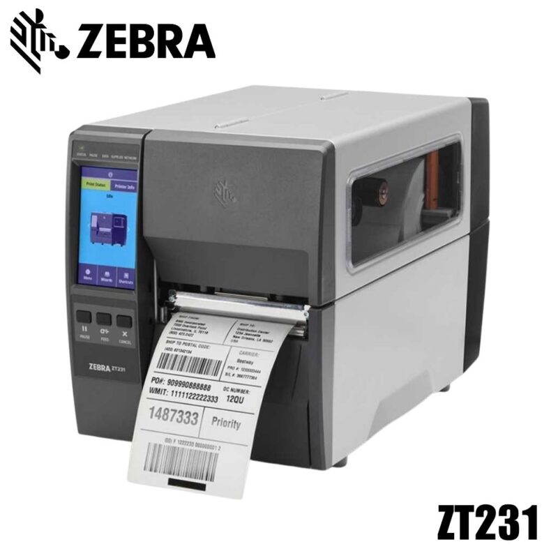 Impresora de etiquetas industrial Zebra ZT231, 4 pulgadas, pantalla táctil a color