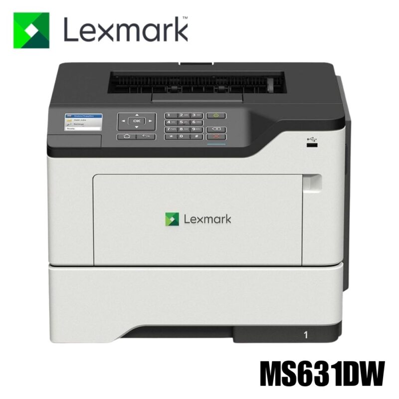 Impresora láser Lexmark MS631dw, monocromática, para alto volumen de impresión