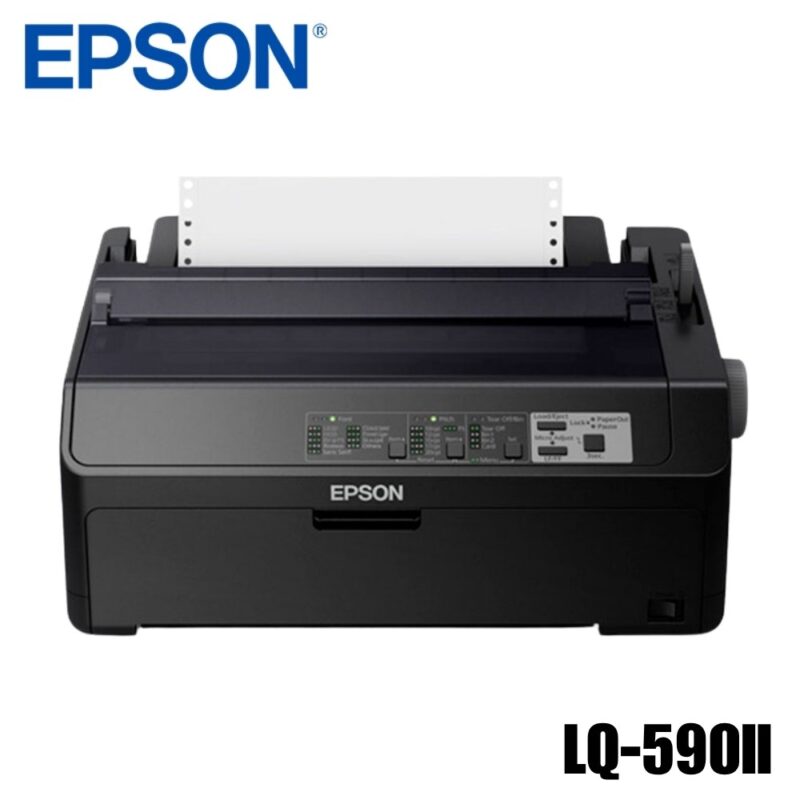 Impresora matricial Epson LQ-590II de 24 pines, calidad de texto superior (NLQ) y 80 columnas