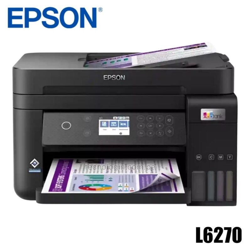 Multifuncional Epson EcoTank L6270, cabezal PrecisionCore, Dúplex y ADF