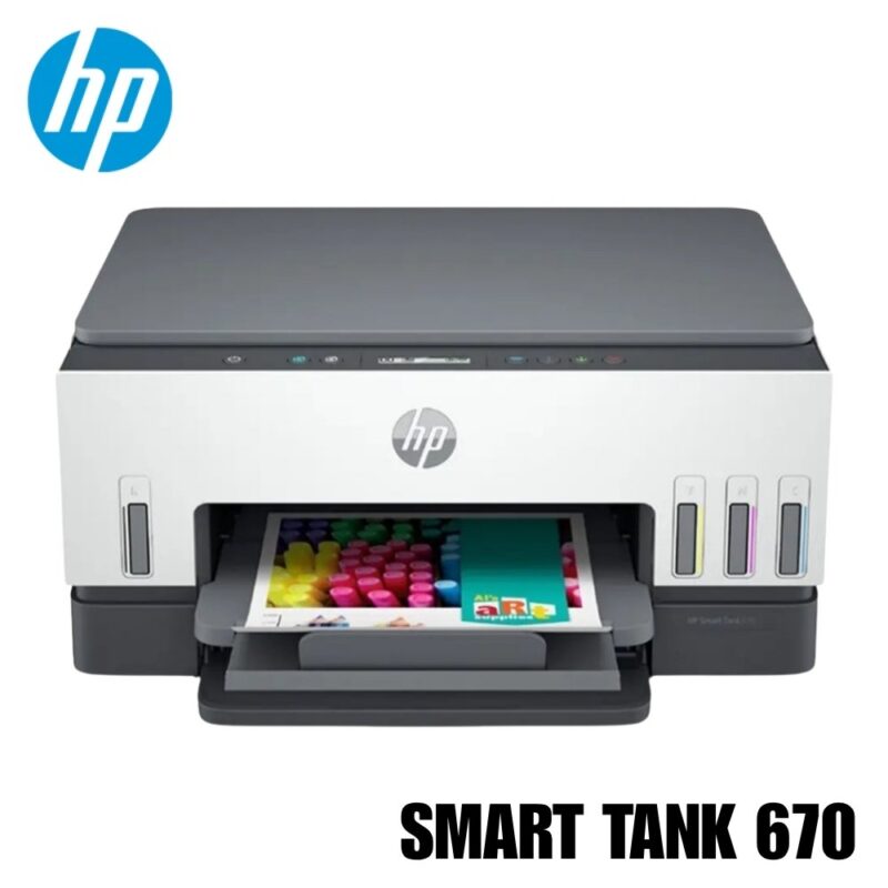 Multifuncional HP Smart Tank 670, con impresión automática a doble cara (dúplex)
