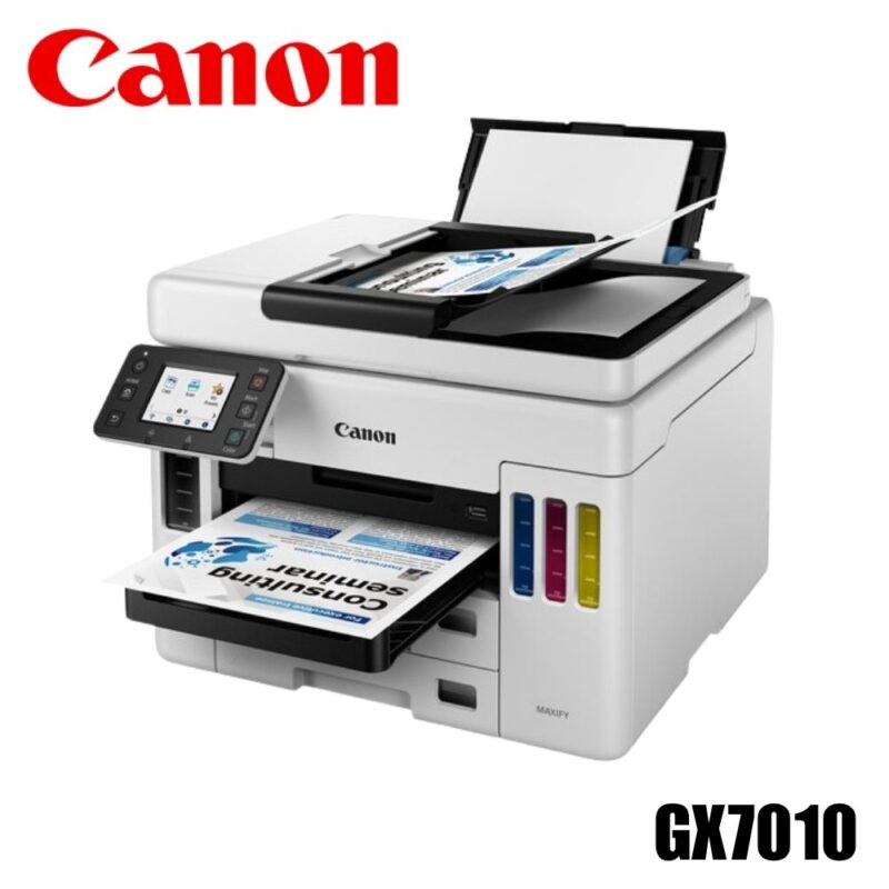 Multifuncional de oficina Canon MAXIFY GX7010, Dúplex, ADF y doble bandeja de 600 hojas