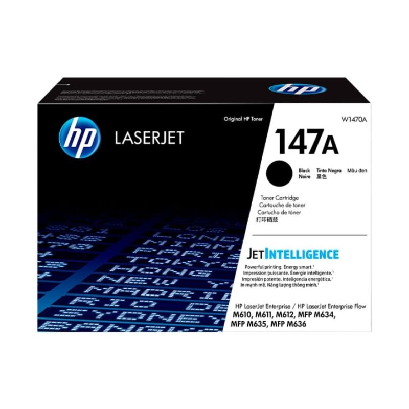 Toner HP 147A Original Negro (W1470A) LaserJet Enterprise M610dn, M611dn, M612dn | 10500 Pag