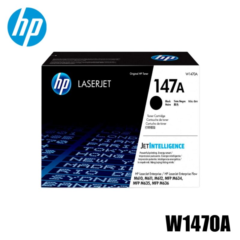 Toner HP 147A Original Negro (W1470A) LaserJet Enterprise M610dn, M611dn, M612dn | 10500 Pag