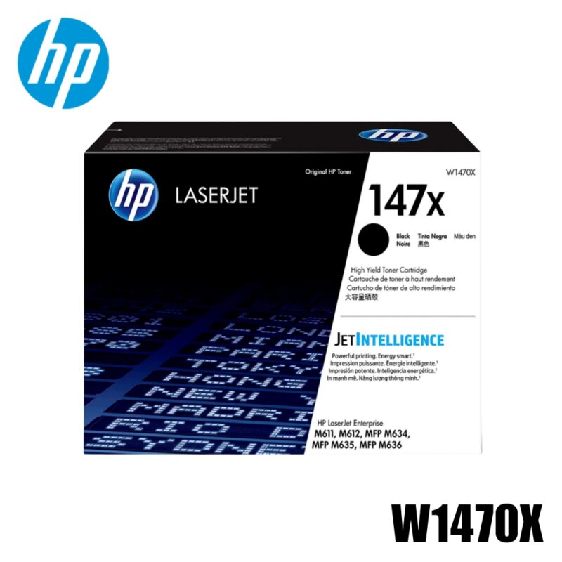Toner HP 147X Original Negro (W1470X) LaserJet Enterprise M611dn, M612dn, MFP M635fht | 25000 Pag