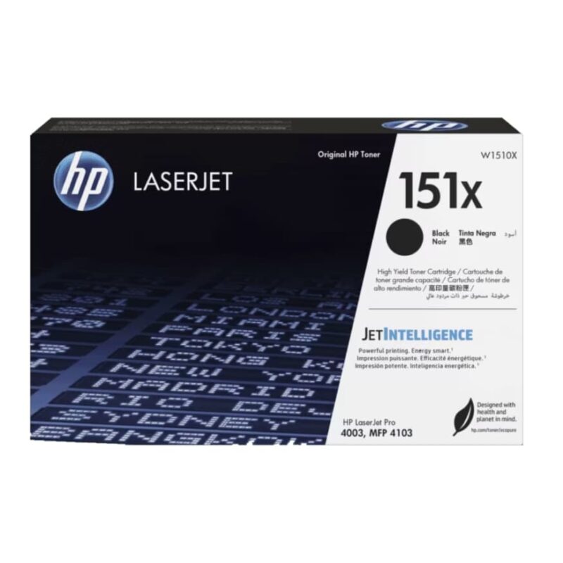 Toner HP 151X Original Negro (W1510X) LaserJet Pro 4003dn, MFP 4103fdw | 9700 Pag
