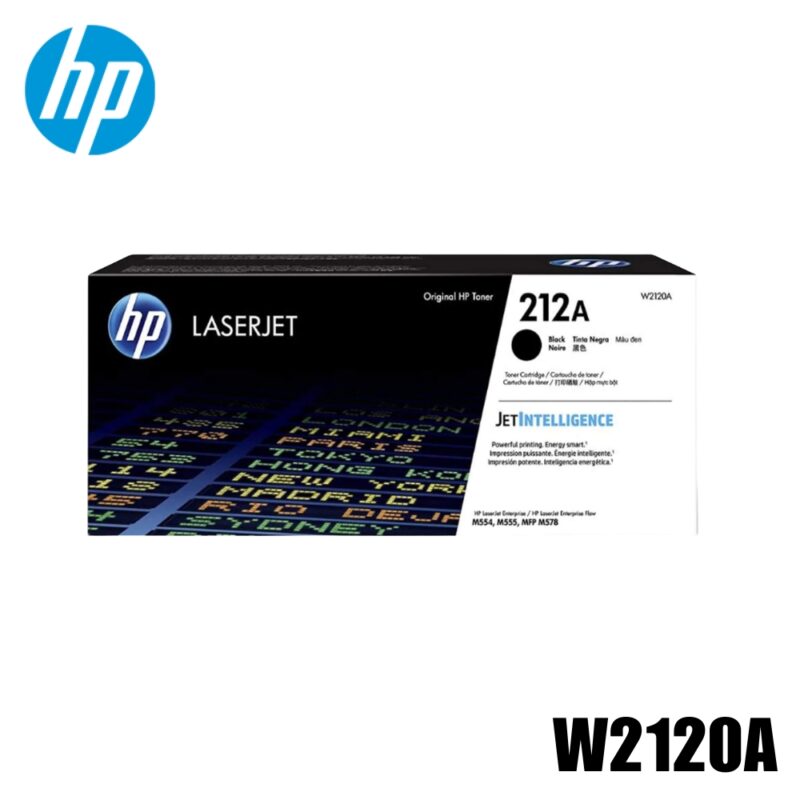 Toner HP 212A Original Negro (W2120A) Color LaserJet Enterprise M554dn, M555dn, M555x | 5500 Pag