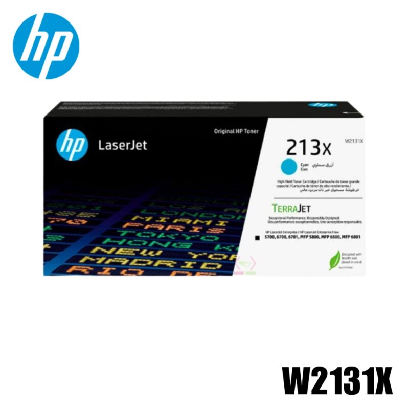 Toner HP 213X Original Cian (W2131X) Color LaserJet Enterprise 5700dn, MFP 5800dn, Flow MFP 5800z | 6000 Pag