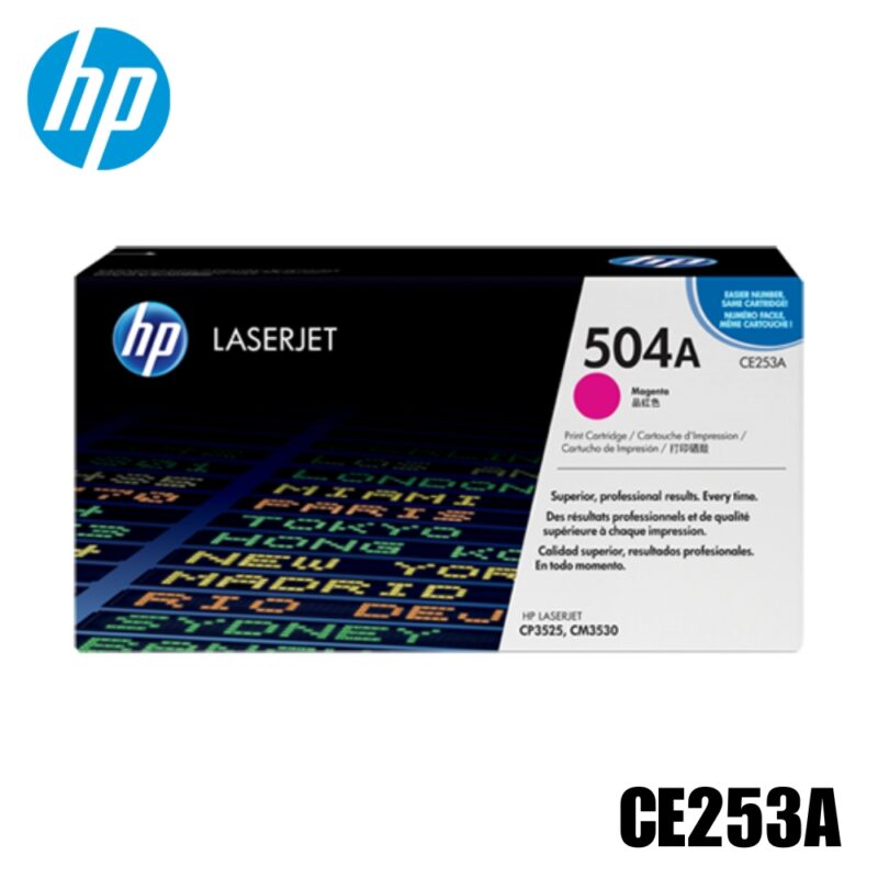 Toner HP 504A Original Magenta (CE253A) Color LaserJet CP3525dn, CP3525n, CP3525x | 7000 Pag