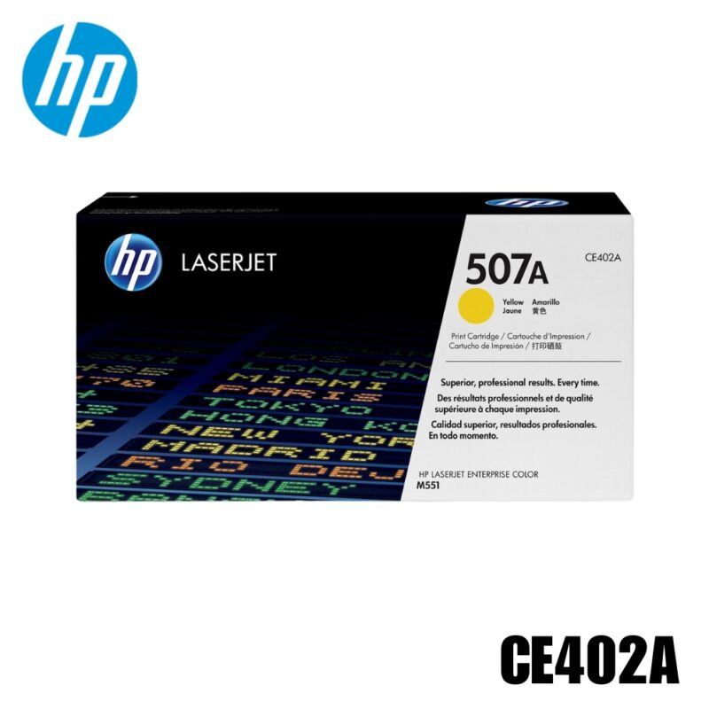 Toner HP 507A Original Amarillo (CE402A) LaserJet Enterprise 500 M551dn, M551n, M551xh | 6000 Pag
