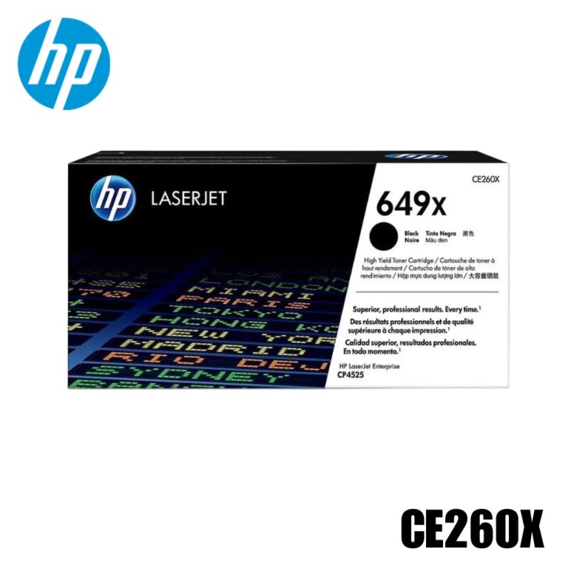 Toner HP 649X Original Negro (CE260X) Color LaserJet Enterprise CP4025dn, CP4525dn, CP4525n | 17000 Pag