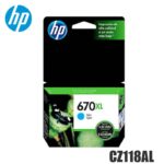 Tinta HP 670XL original CZ118AL Cyan