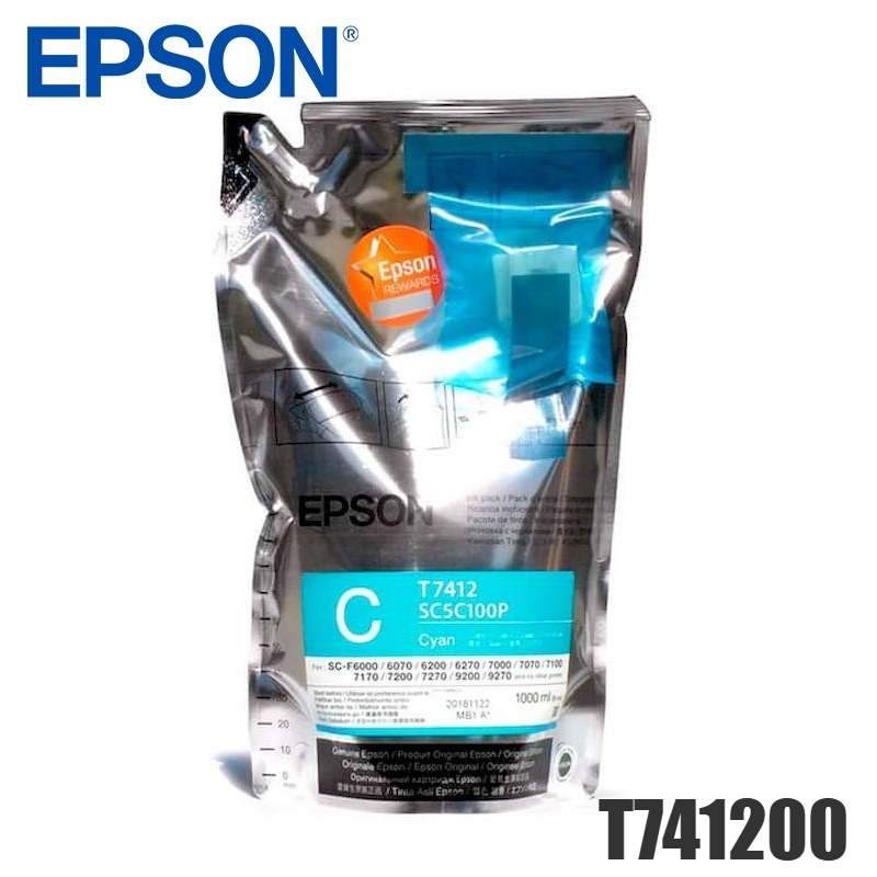 Bolsa de Tinta Epson T741200 Cyan original