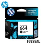 Tinta HP 664 original F6V29AL Negro