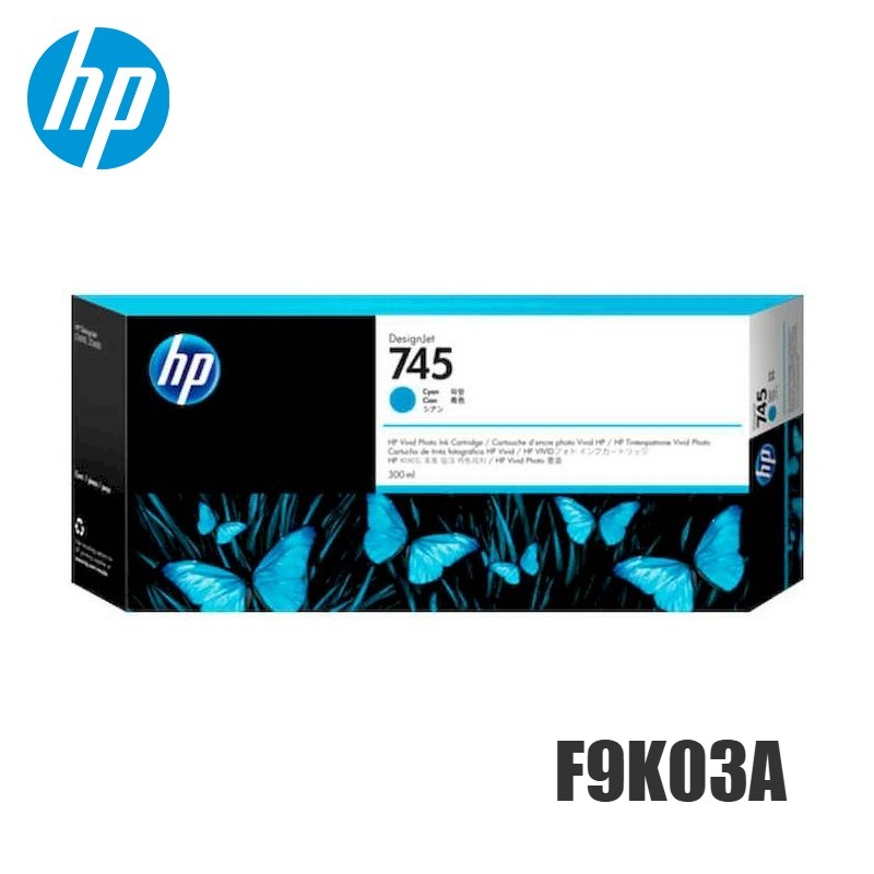 Tinta HP 745A original F9K03A Cyan