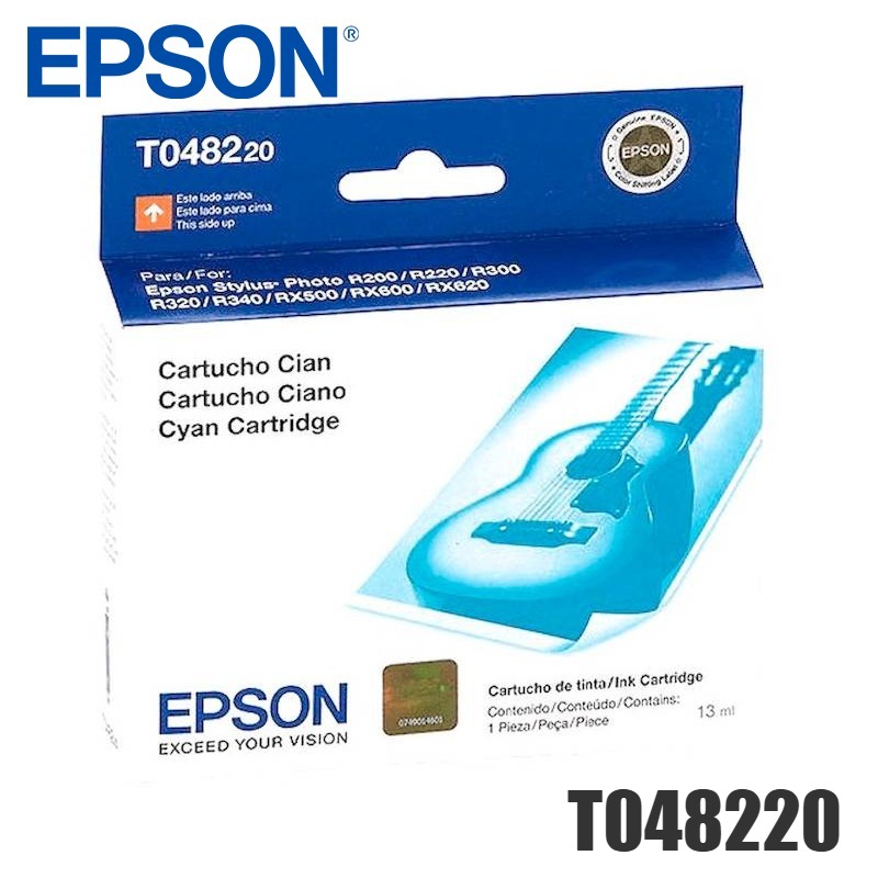 Tinta Epson T048220 original T0482 Cian
