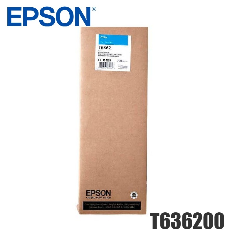 Tinta Epson T636200 original T6362 Cian
