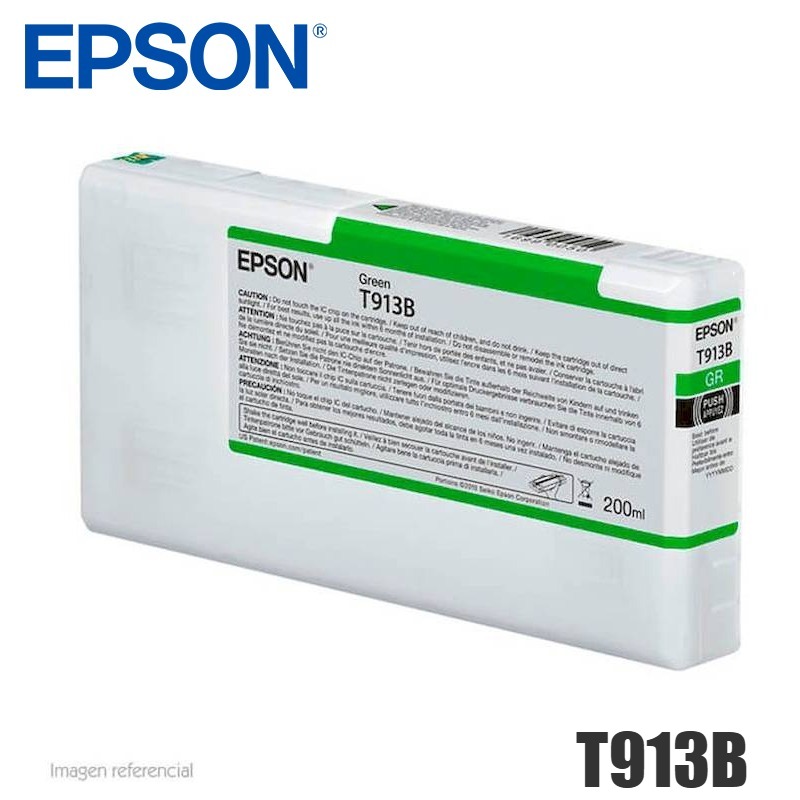 Tinta Epson T913B original T913B00 verde