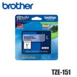 Cinta Brother TZE-151 Negro sobre Transparente