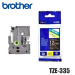 Cinta Brother TZE-335 Blanco sobre Negro