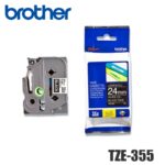 Cinta Brother TZE-355 Blanco sobre Negro