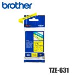 Cinta Brother TZE-631 Negro sobre Amarillo