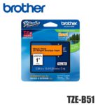 Cinta Brother TZE-B51 Negro Sobre Fluorescente Naranja