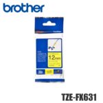 Cinta Brother TZE-FX631 Negro sobre Amarillo