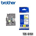 Cinta Brother TZE-S151 Negro sobre Transparente